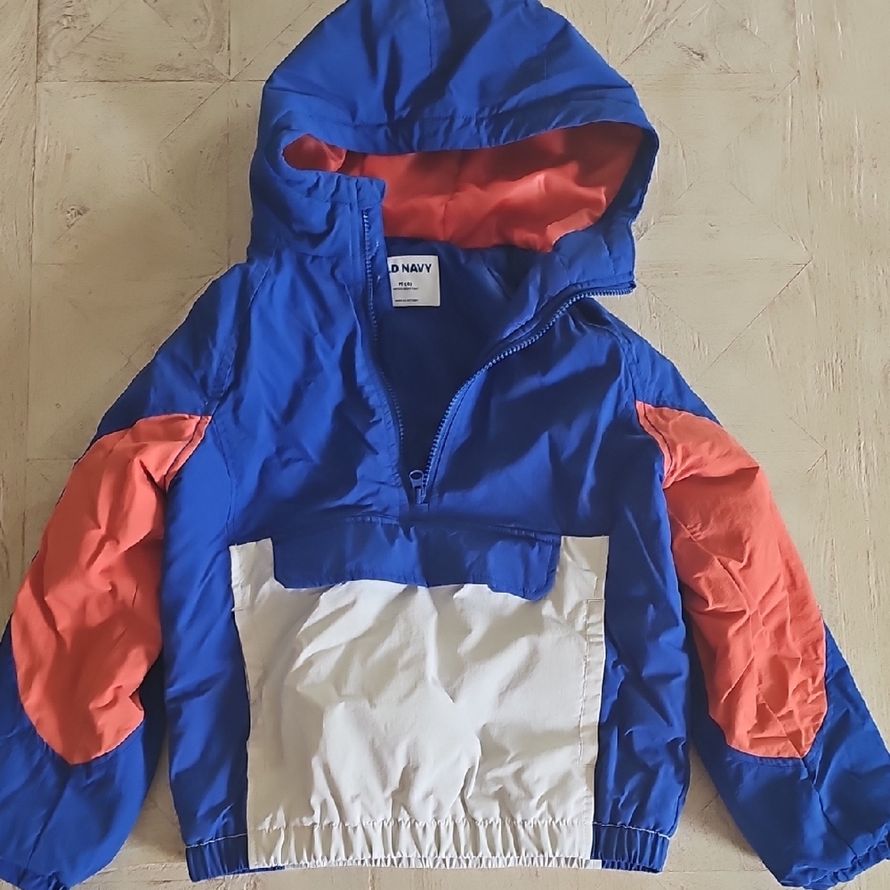 Old Navy Blue and Orange Hooded Pullover